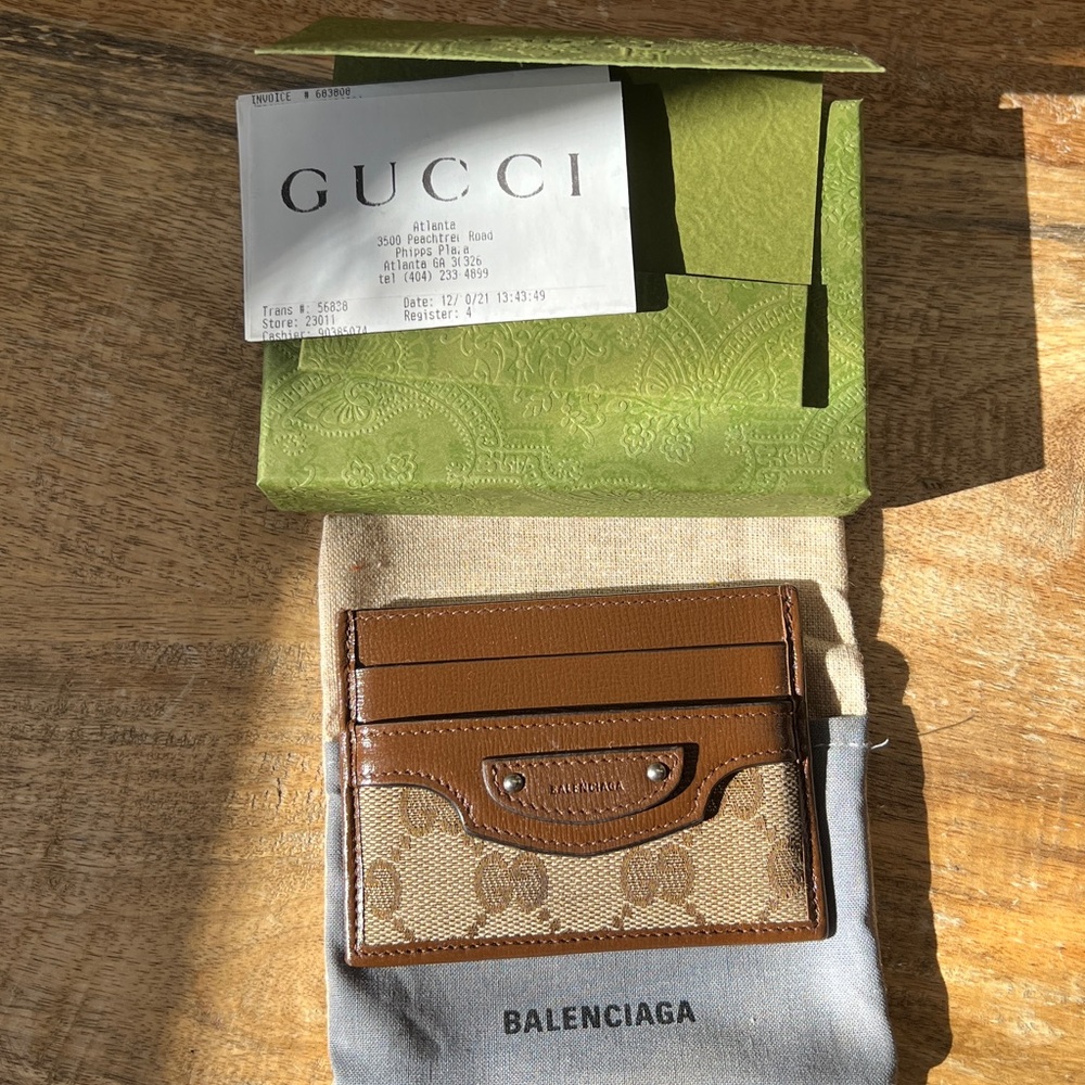 Gucci X Balenciaga Brown and Tan Card Holder - BRAND NEW! AUTHENTIC!🤎 - Picture 7 of 7